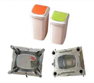 Molde de inyección de plástico para el cubo de basura tipo tapa basculante para el hogar al aire libre
